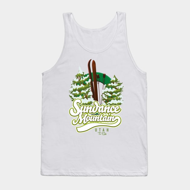 Sundance Mountain Utah Ski logo Tank Top by nickemporium1